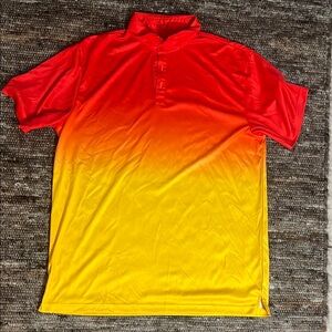 Gradient Red and Yellow Men's Shirt